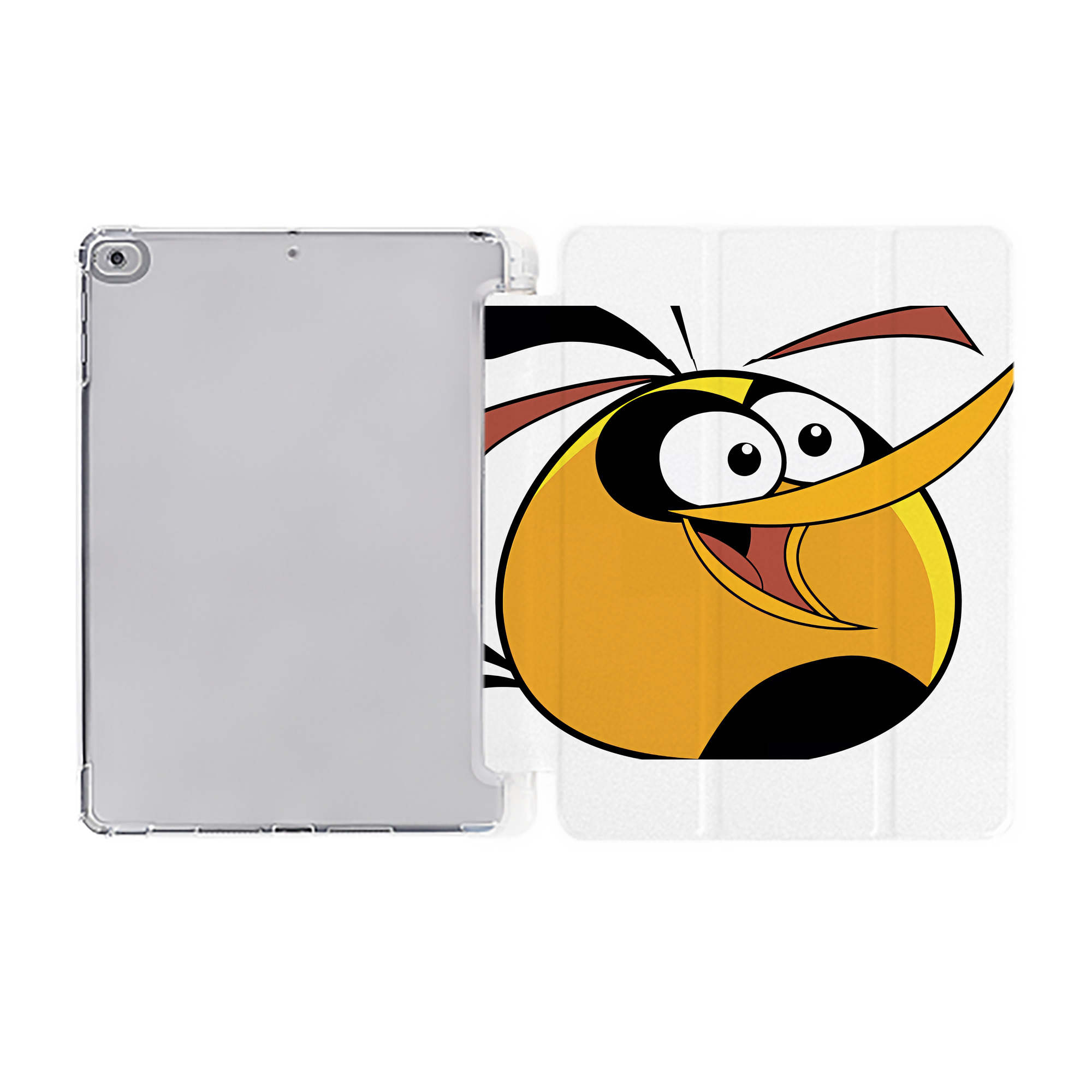 （画像用） Angry Birds アングリーバード IPad ケース ペン収納付き 三つ折りスタンド PUレザー×シリコン 対応機種9.5/10.5/10.9インチ